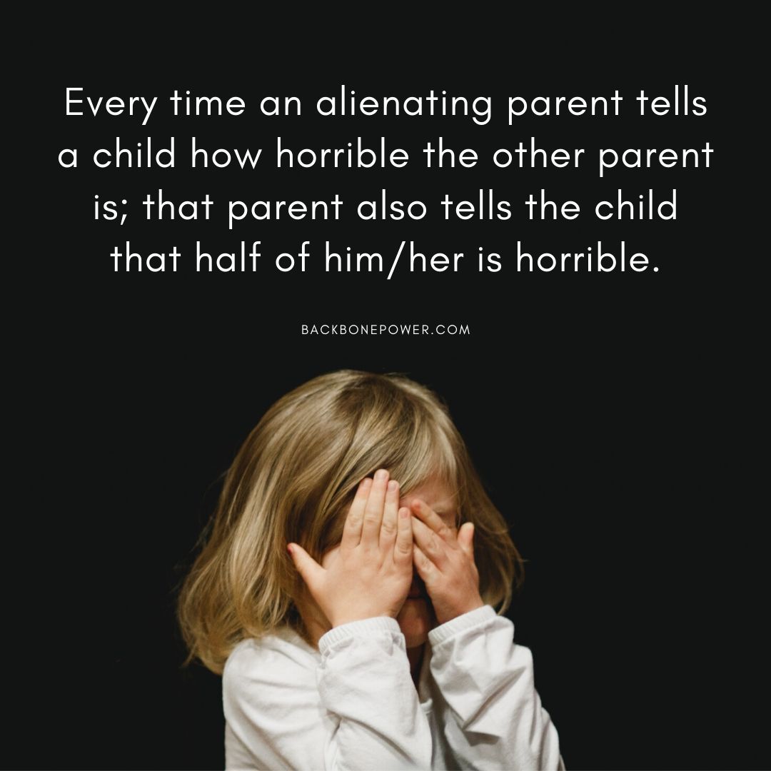 child covers her face, a quote above